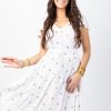 Femme Coton Du Monde | Robe Longue Boheme Chic Sumatra He Blanc