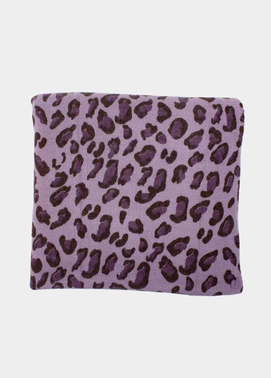 Accessoires Coton Du Monde | Echarpe Multiposition Leopard Mauve