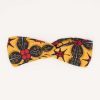 Accessoires Coton Du Monde | Bandeau Africain Noeud Headband Imprime Ethnique Noir/Jaune