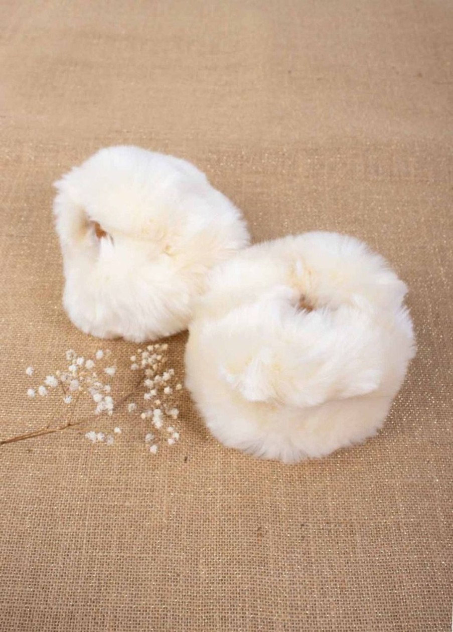 Accessoires Coton Du Monde | Poignets Fourrure Beige