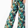 Femme Coton Du Monde | Pantalon Fluide Tendance Milly Vert Palme Vert