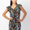 Femme Coton Du Monde | Robe Courte Fluide Vera Motif Tropical Belize