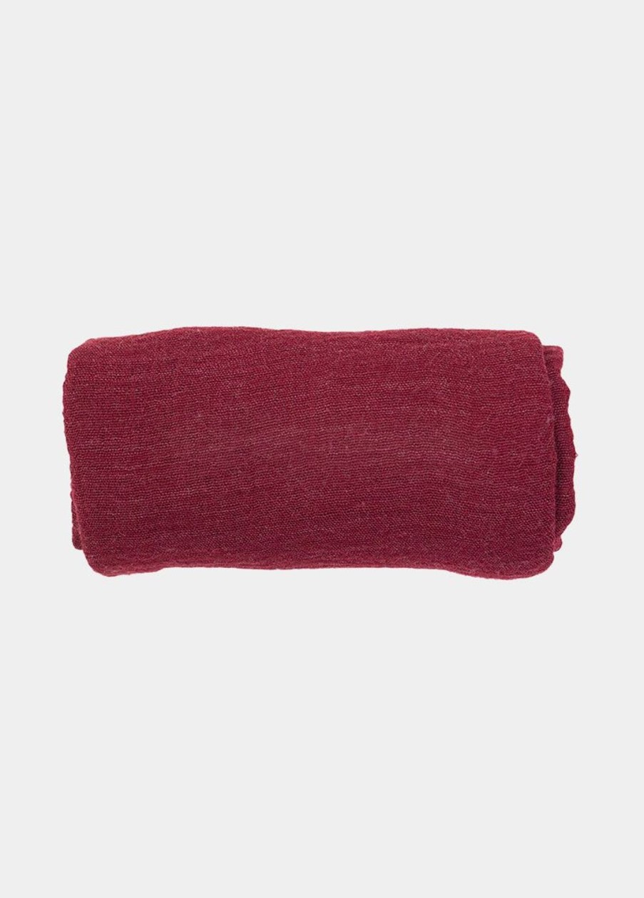 Accessoires Coton Du Monde | Foulard Uni Bordeaux