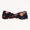 Accessoires Coton Du Monde | Bandeau Africain Noeud Headband Fleuri Noir 28 Noir