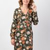 Femme Coton Du Monde | Robe Courte Hiver Manches Longues En Viscose Epais Helena Arty