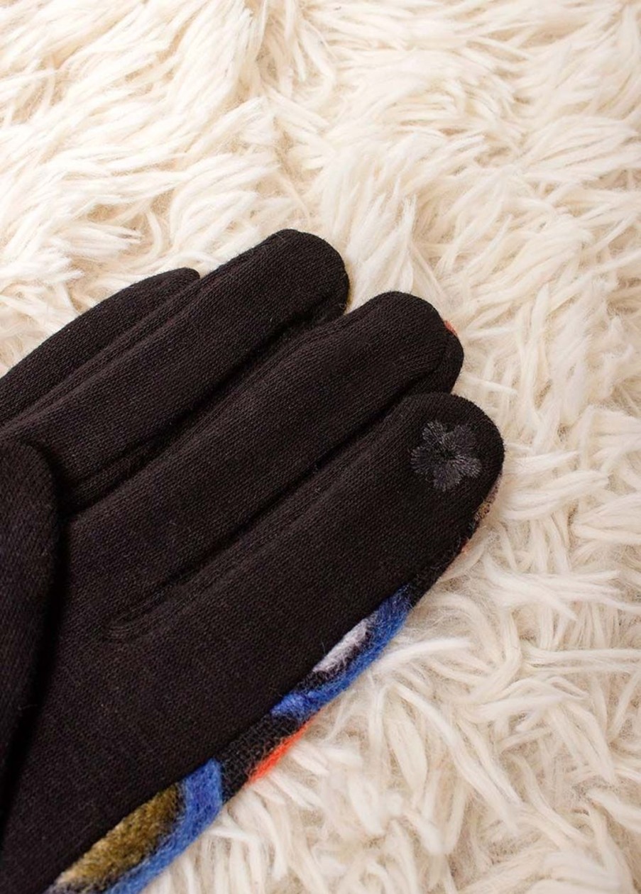 Accessoires Coton Du Monde | Gants Ethniques Bleu