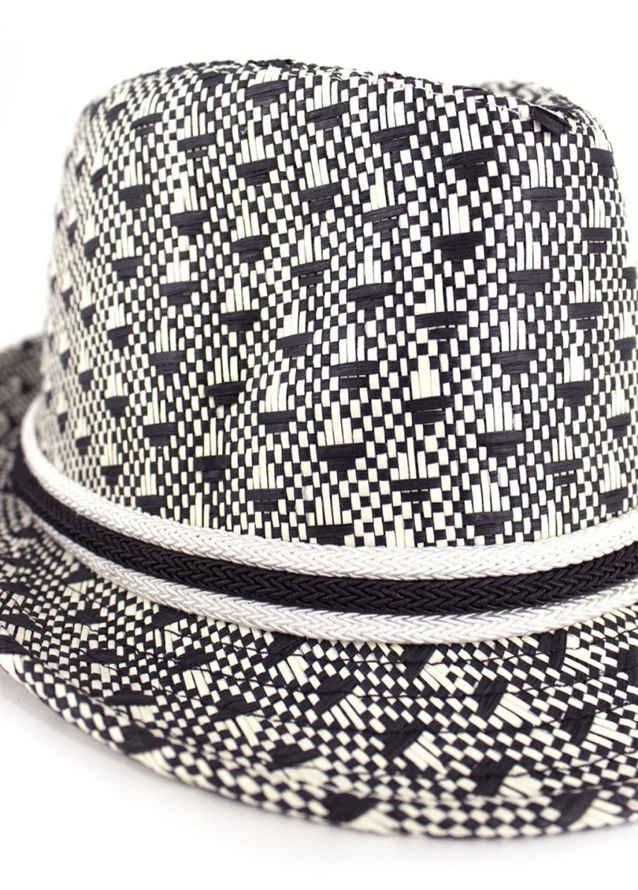 Accessoires Coton Du Monde | Borsalino Noir Motifs Motif Noir