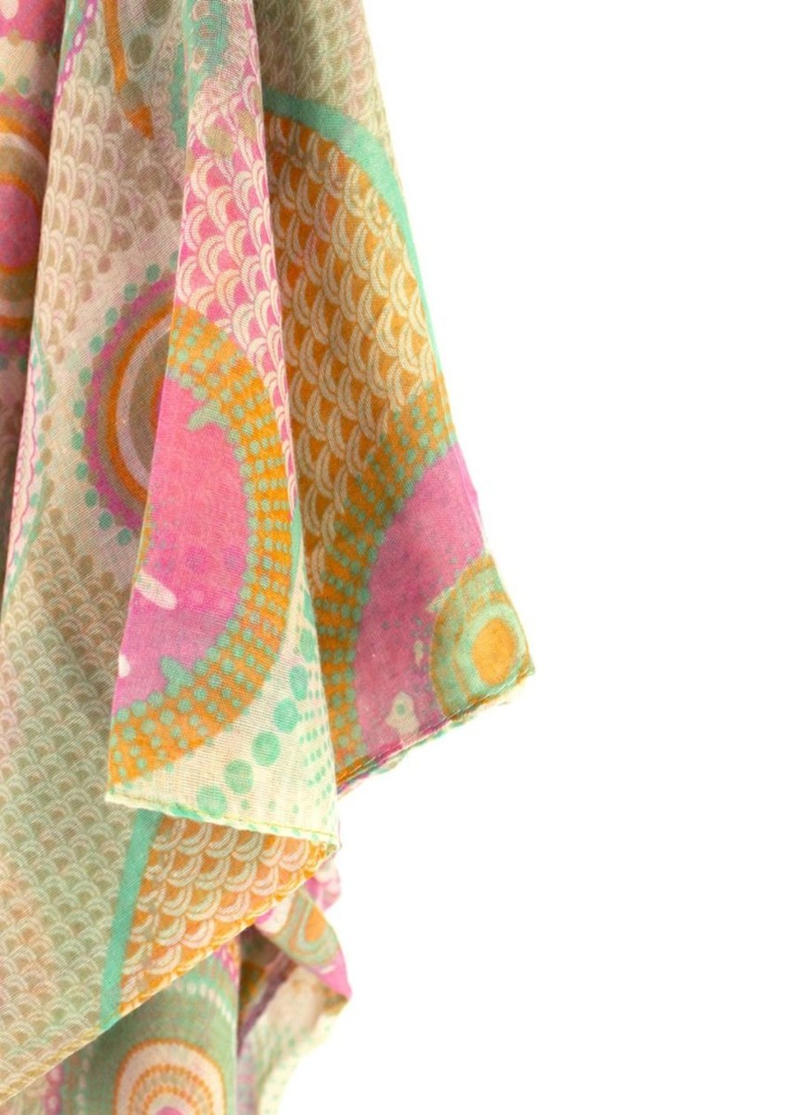 Accessoires Coton Du Monde | Foulard Rosace Hippie Pastel