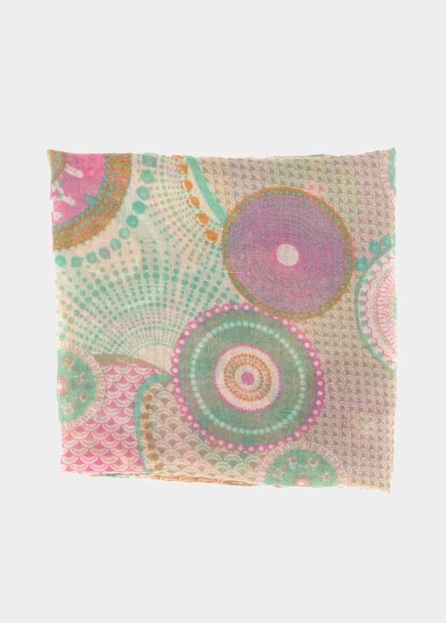 Accessoires Coton Du Monde | Foulard Rosace Hippie Pastel