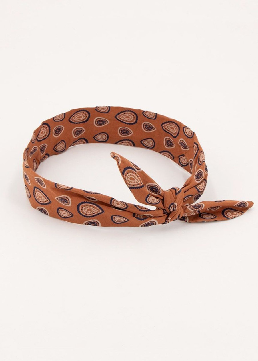 Accessoires Coton Du Monde | Bandeau Africain Twist 29 Camel