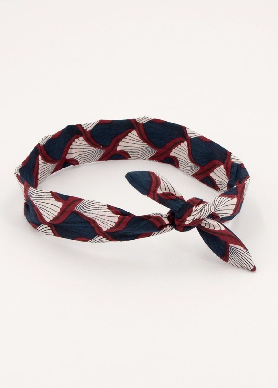 Accessoires Coton Du Monde | Bandeau Africain Twist 12 Marine