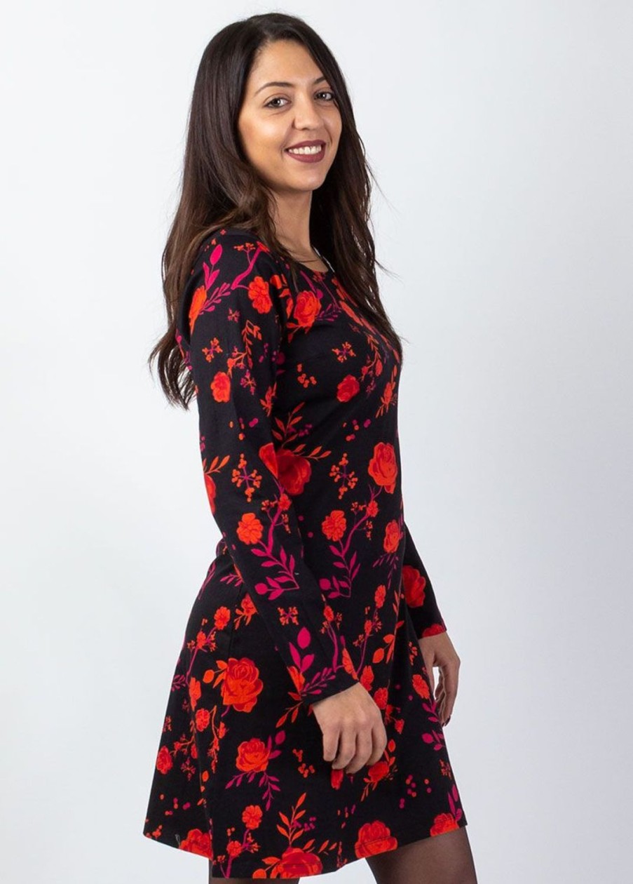 Femme Coton Du Monde | Robe Courte En Coton Kalika Imprime Floral