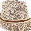 Accessoires Coton Du Monde | Borsalino Marron Motifs Motif Marron