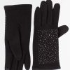 Accessoires Coton Du Monde | Gants Unis Strass Noir