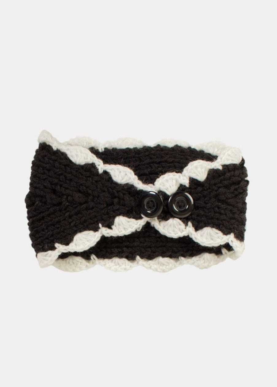 Accessoires Coton Du Monde | Bandeau Fleur Noir