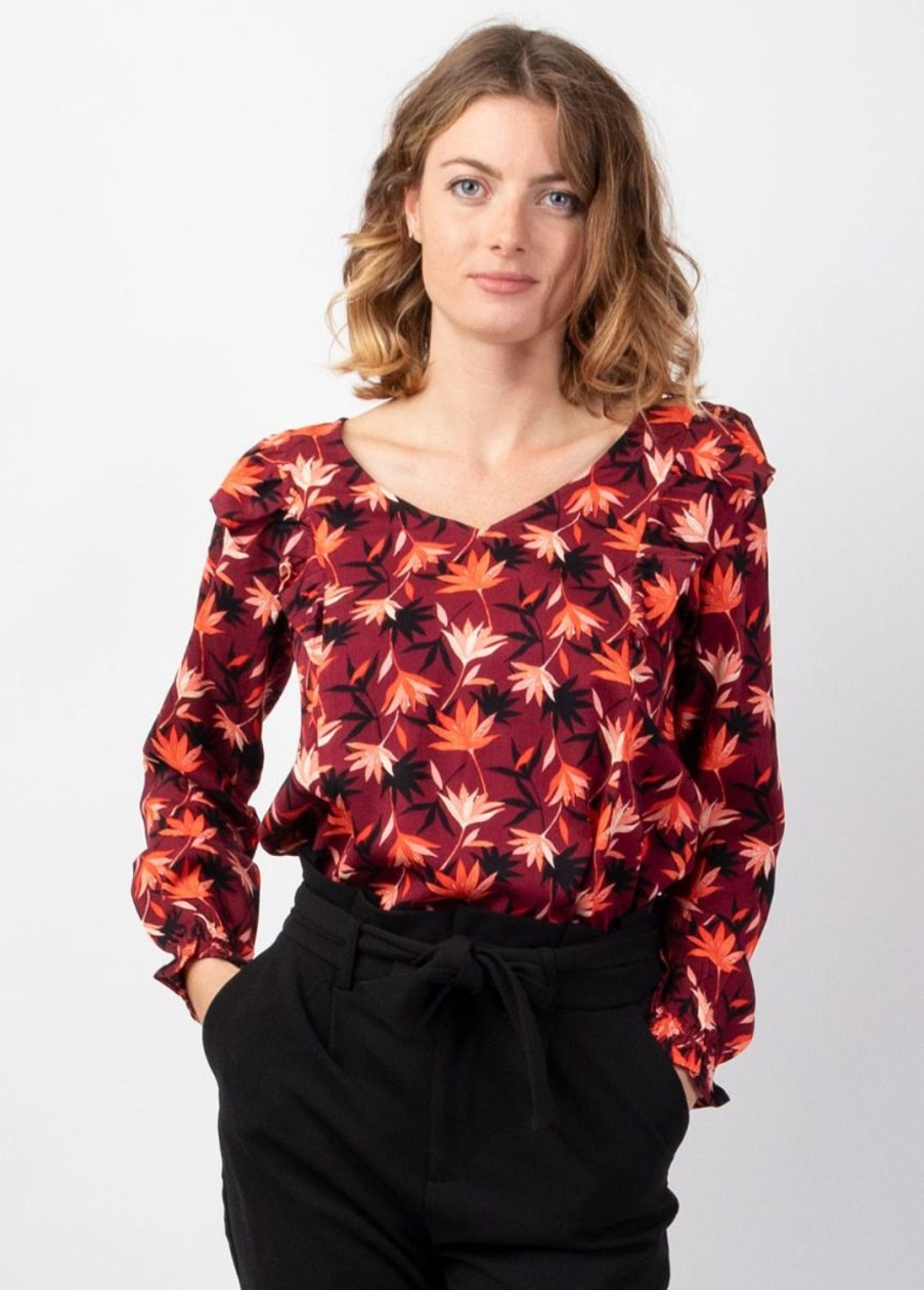 Femme Coton Du Monde | Top Manches Longues En Viscose Epais Danae Colchique