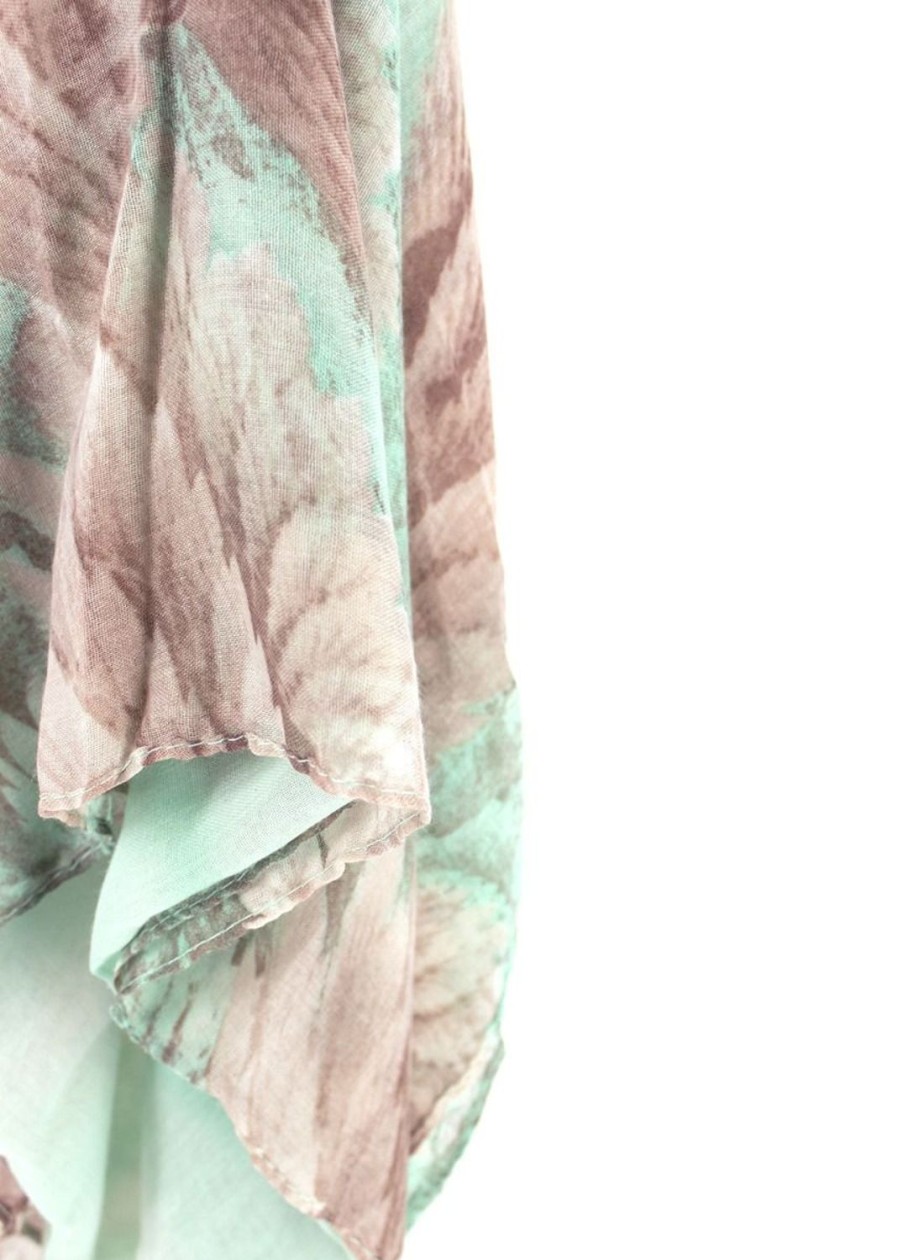 Accessoires Coton Du Monde | Foulard Plume Plumes Vert