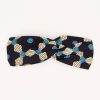 Accessoires Coton Du Monde | Bandeau Africain Noeud Headband Imprime Bleu 15 Bleu