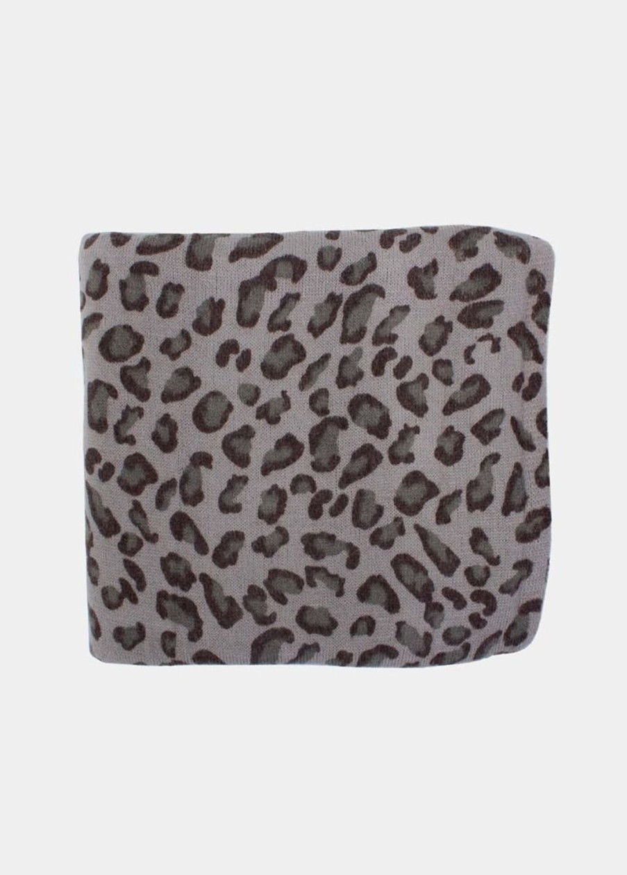 Accessoires Coton Du Monde | Echarpe Multiposition Leopard Taupe