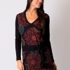 Femme Coton Du Monde | Robe En Coton Ceinturee Oriza Motif Mandalas