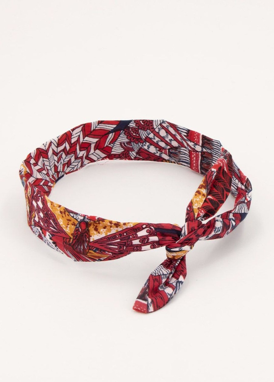 Accessoires Coton Du Monde | Bandeau Africain Twist 05 Rouge