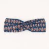 Accessoires Coton Du Monde | Bandeau Africain Noeud Headband Boho Marine 29 Marine