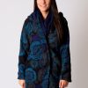 Femme Coton Du Monde | Manteau Veste Polaire Lasto Ethnique Bleu