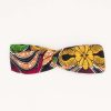 Accessoires Coton Du Monde | Bandeau Africain Noeud Headband Fleurs Jaunes Jaune/Orange