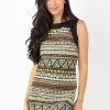 Femme Coton Du Monde | Robe Courte En Coton Tatiana Imprime Ethnique Tribal